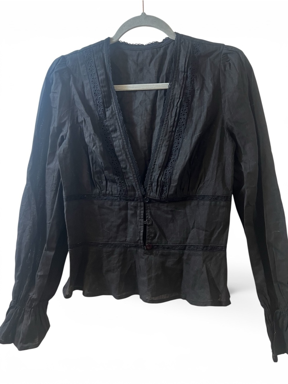 RIHOAS black linen Top